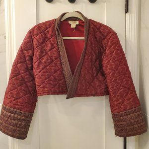 Vintage Victoria's Secret Collection Paisley Quilted Cropped Jacket